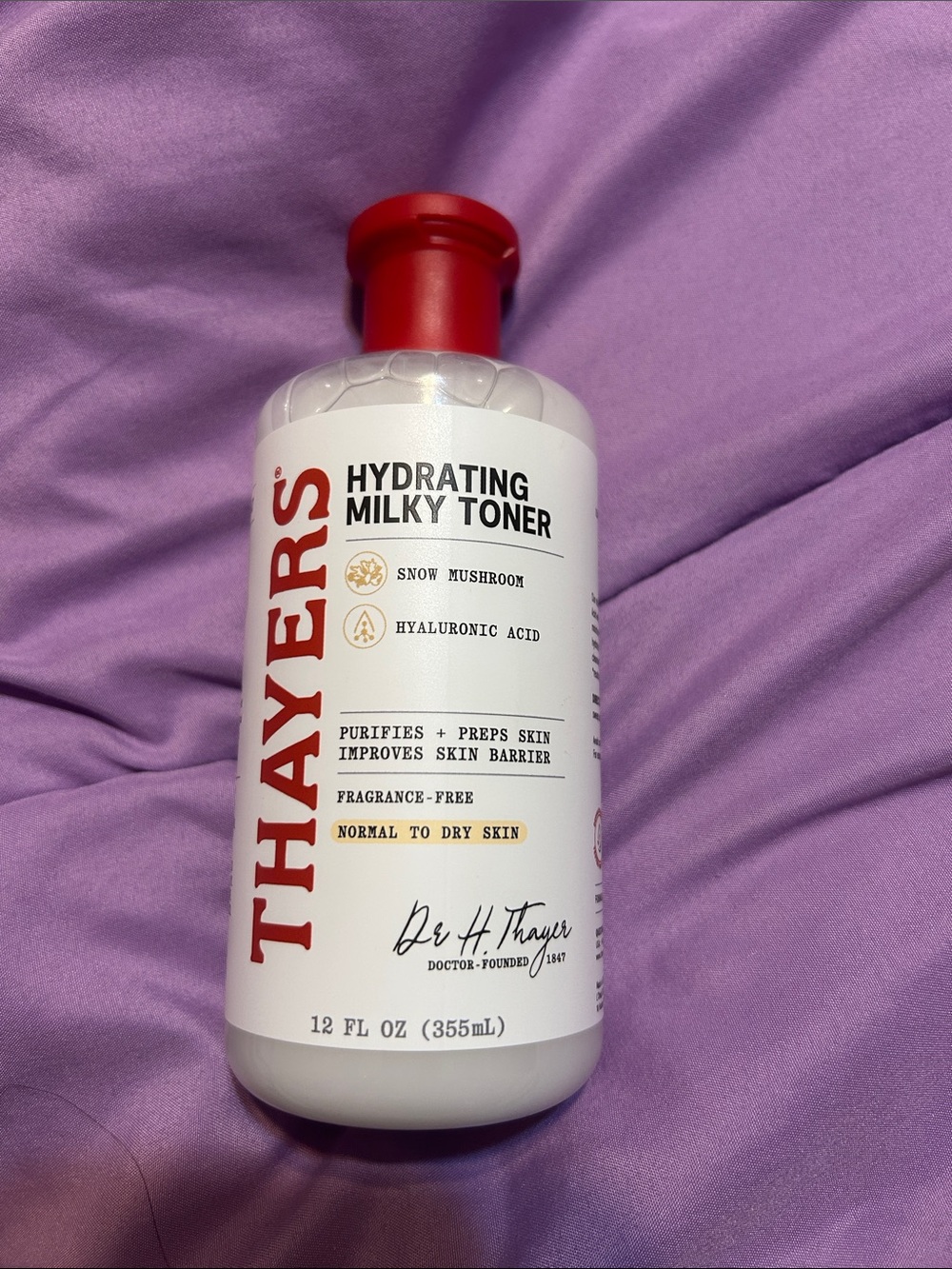 Thayers Hydrating Milky Toner for Normal to Dry Skin - Red Cap, White Bottle